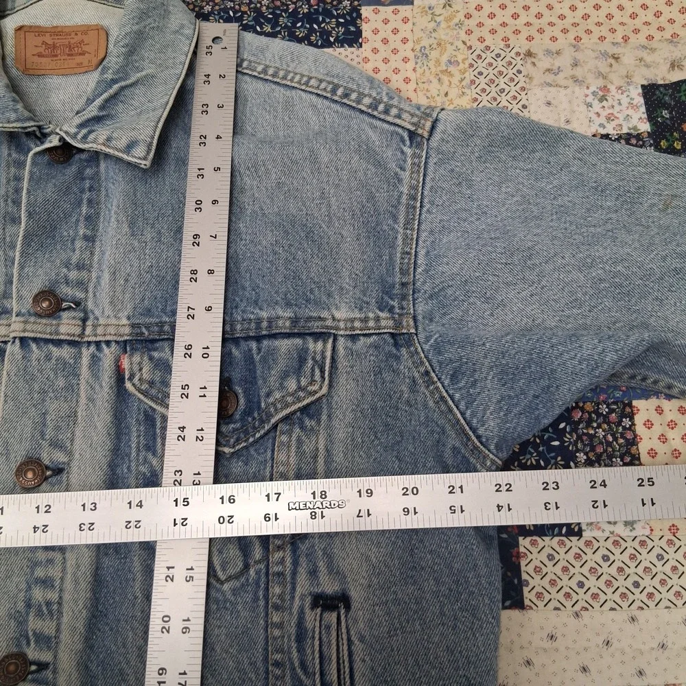 Vintage 1987 Levis Denim Trucker Jacket Size Medium 70507 0214 Light Acid‎ Wash